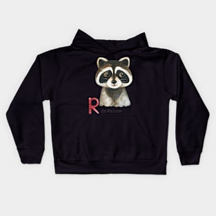 R for Raccoon Kids Hoodie
